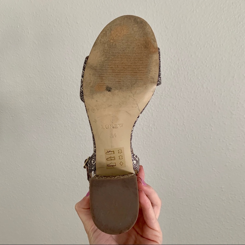 J. Crew Snakeskin Print Block Heels - Picture 4 of 6